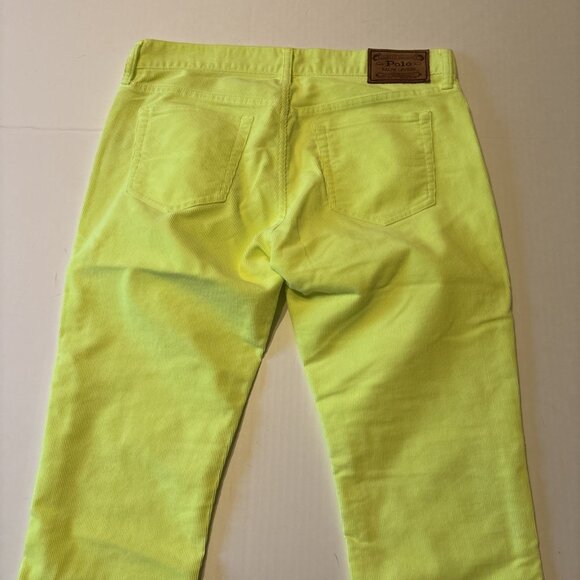 polo ralph lauren Yellow Tompkins Skinny Crop Cords Size 30 Women’s Preppy - Picture 5 of 9